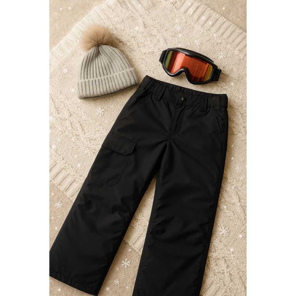 Turbine Women’s Black Waterproof Snow Ski Pants Size M | Insulated Cargo Pockets